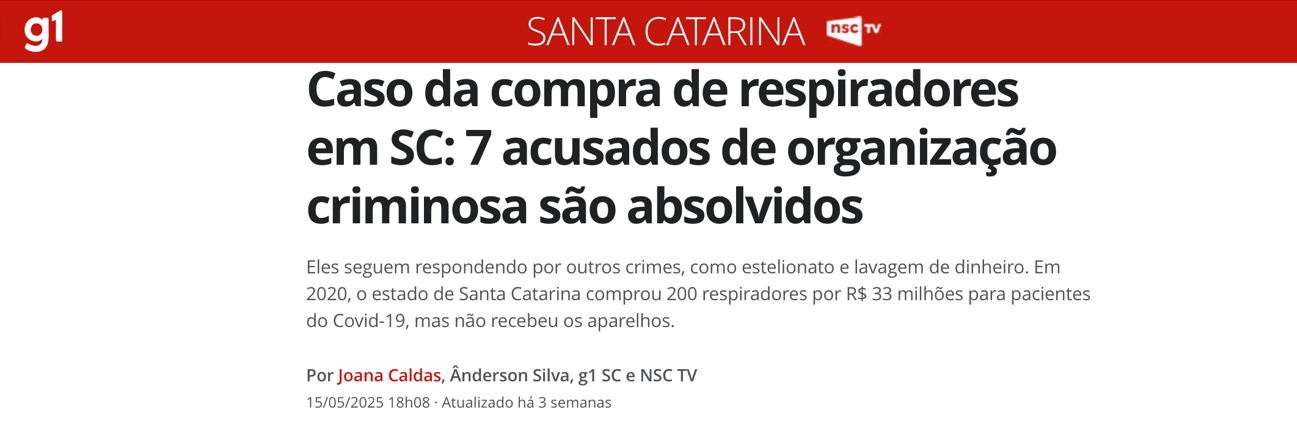 Operação Respiradores TJSC